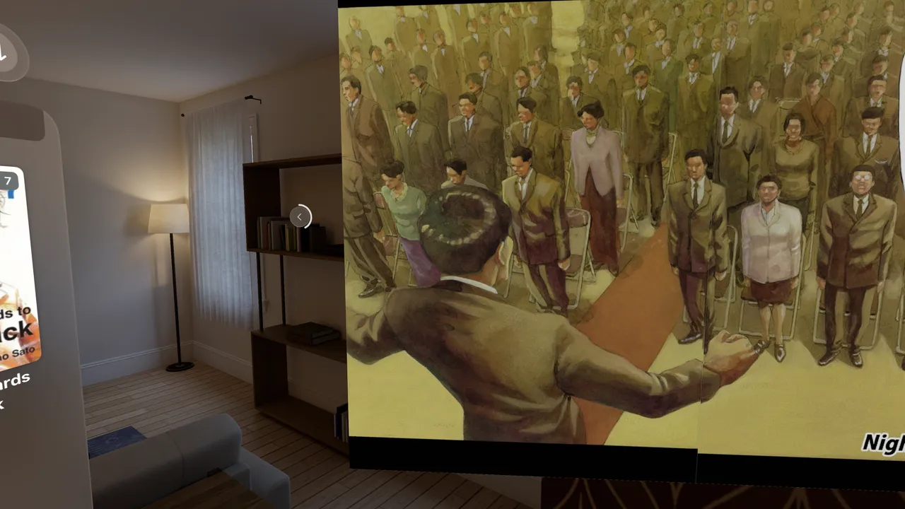 Comic Vision's hands-free gaze-scroll zones at the edges of a comic page.